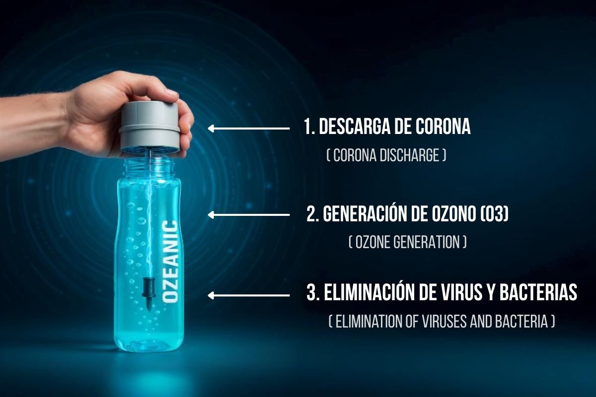 Infografía del proceso de purificación de Ozeanic