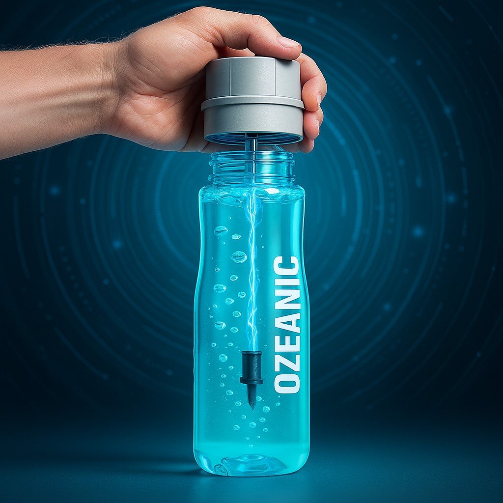 Botella Ozeanic purificando agua